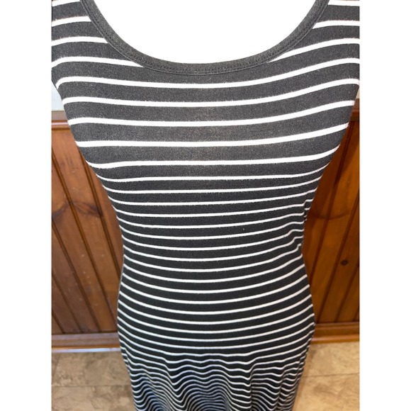Womens Marc New York Black White Striped High Low‎ Sleeveless Dress XS - Picture 2 of 7